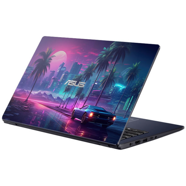Asus N550L sunset synthwave sports car skin