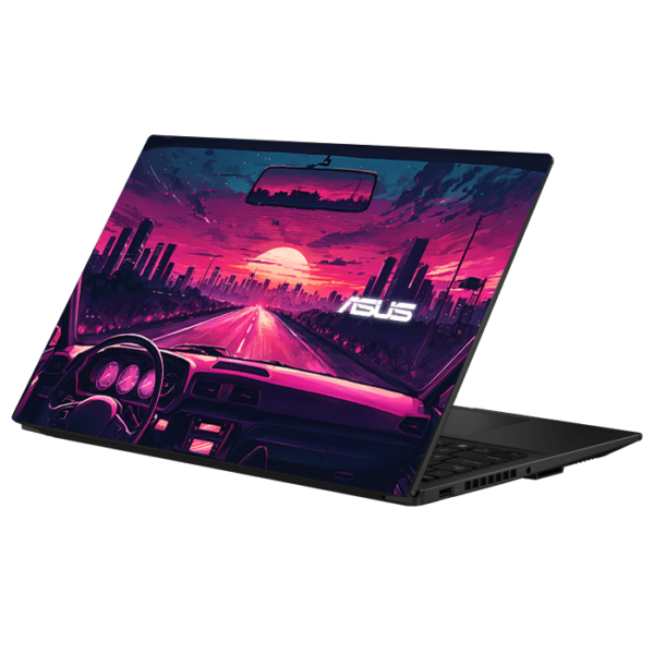 Asus zenbook Q408UG road sunset car city skin