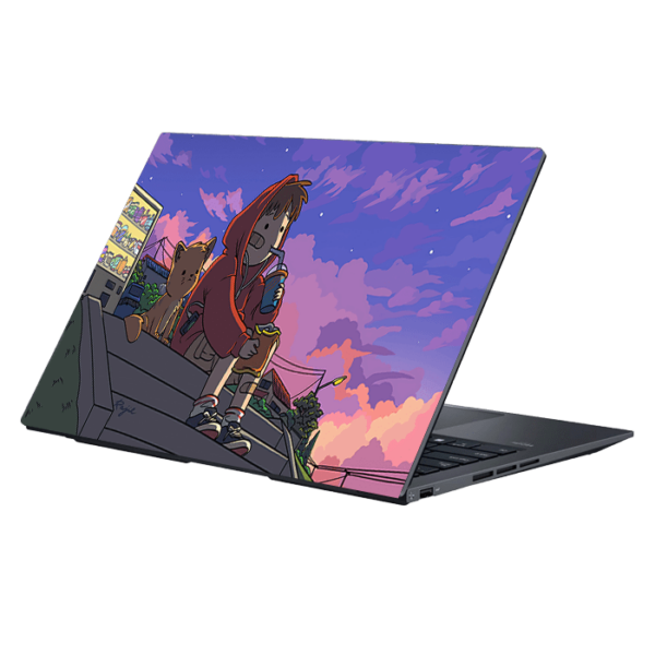 Asus Zenbook Q410V anime boy chill skin
