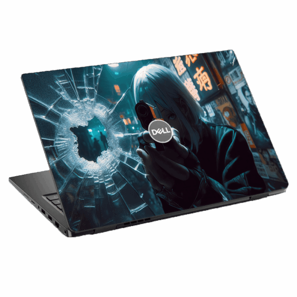 Dell XPS 13 9333 anime girl gun bullet hole skin